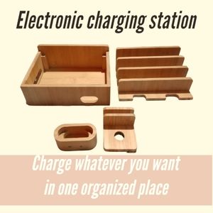 NWOT Handmade electronic/cellphone charging station.